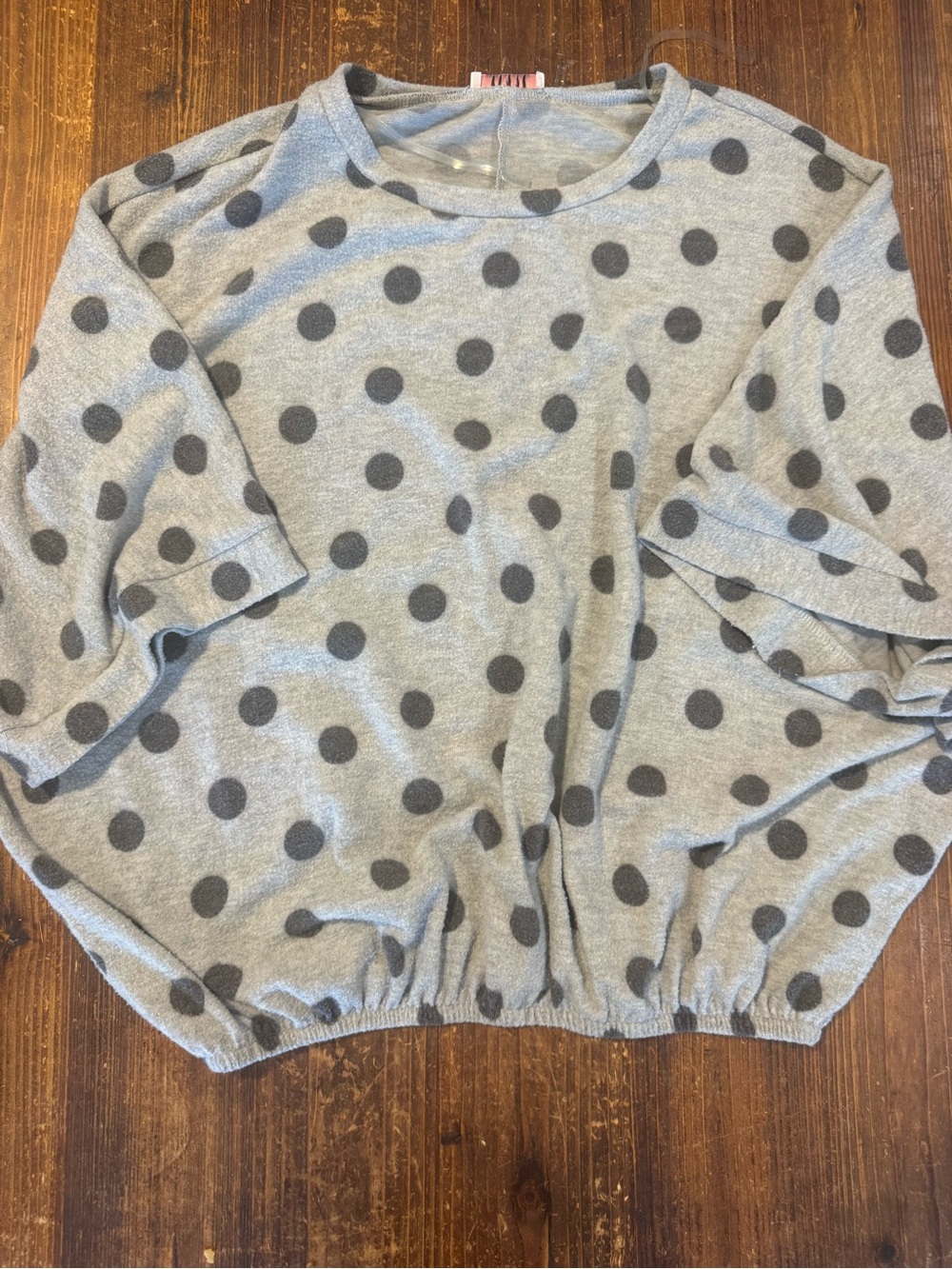 Women’s ' Gray Polka Dot Sweatshirt Top